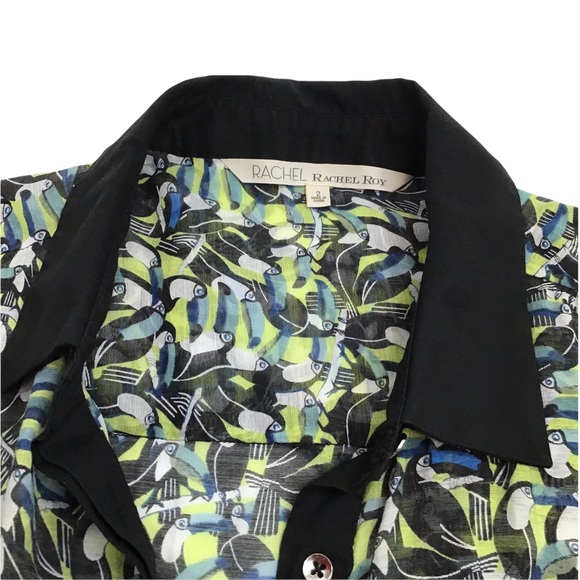 RACHEL ROY - Toucan Print Faux Wrap Romper - 2 - Picture 11 of 16